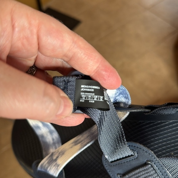 NWT Chaco Lowdown Slide Sandals Faded Blue Fog Adjustable Strap Size 12